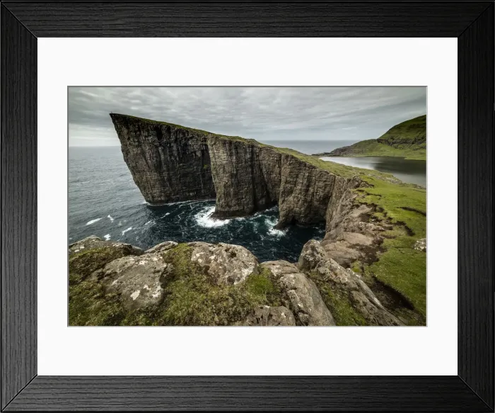 Framed Print : Traelanipa cliffs, Vagar Island, Faroe Islands, Denmark, Atlantic, Europe Framed Print : Traelanipa cliffs, Vagar Island, Faroe Islands, Denmark, Atlantic, Europe