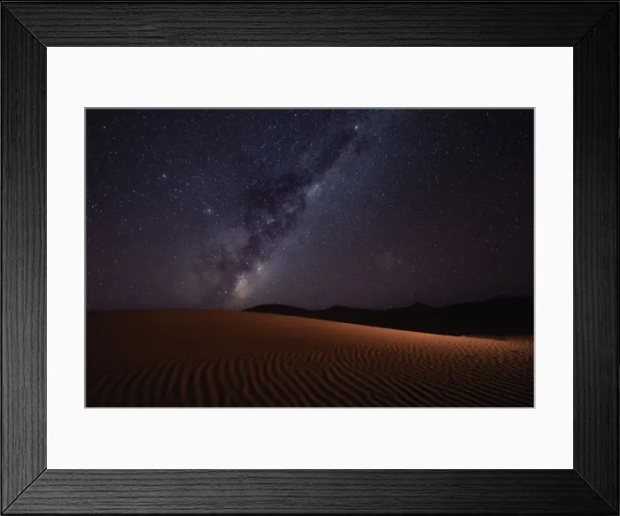Framed Print : Milky Way rising over the sand dunes of Sossusvlei, Namibia, Africa Framed Print : Milky Way rising over the sand dunes of Sossusvlei, Namibia, Africa