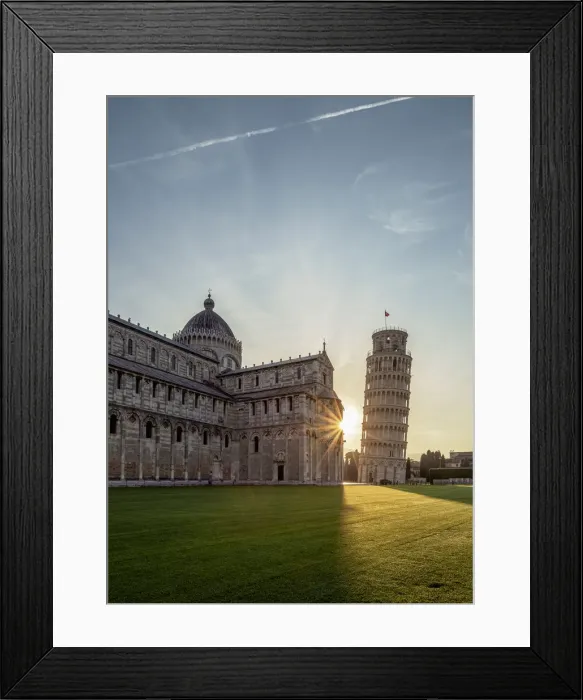 Framed Print : Cathedral and Leaning Tower at sunrise, Piazza dei Miracoli, UNESCO World Heritage Site Framed Print : Cathedral and Leaning Tower at sunrise, Piazza dei Miracoli, UNESCO World Heritage Site