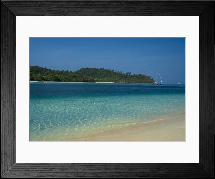 Framed Print : Turquoise color of the Andaman Sea, Thailand, Southeast Asia, Asia Framed Print : Turquoise color of the Andaman Sea, Thailand, Southeast Asia, Asia