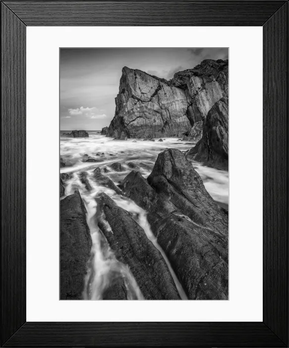 Framed Print : Secluded rocky cove on the North Devon coast in winter, Devon, England, United Kingdom Framed Print : Secluded rocky cove on the North Devon coast in winter, Devon, England, United Kingdom