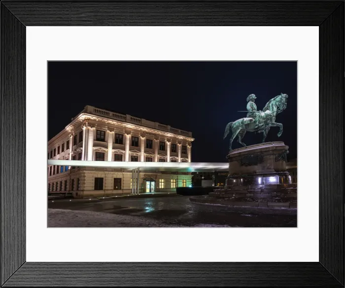 Framed Print : Equestrian statue at Albertina Museum, largest Habsburg residential palace, Vienna Framed Print : Equestrian statue at Albertina Museum, largest Habsburg residential palace, Vienna