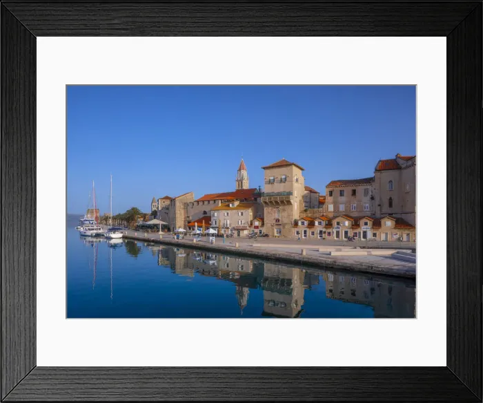 Framed Print : Trogir Harbour, Trogir, UNESCO World Heritage Site, Dalmatian Coast, Croatia, Europe