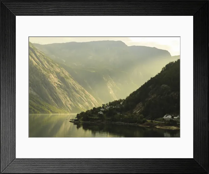 Framed Print : Beautiful Eidfjord, morning mist, fjord reflections, Hardangerfjord, Norwegian Western Framed Print : Beautiful Eidfjord, morning mist, fjord reflections, Hardangerfjord, Norwegian Western