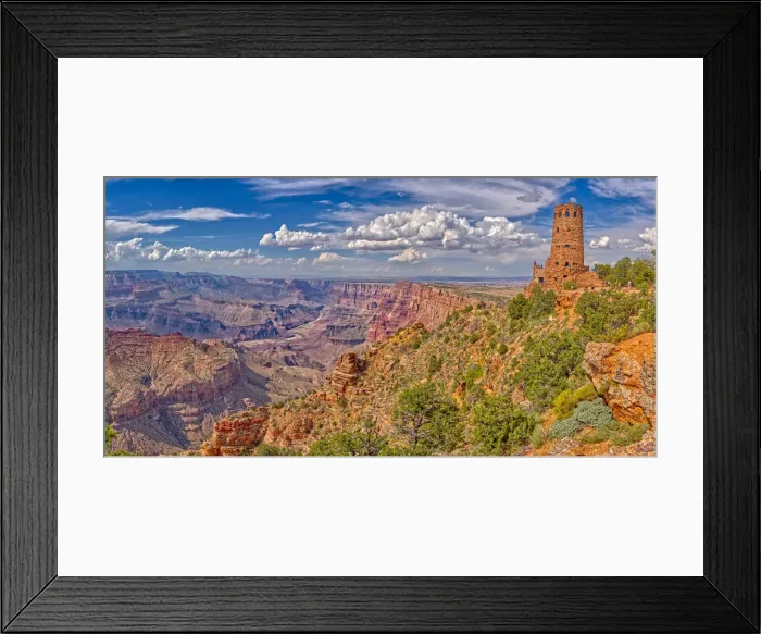 Framed Print : View of Grand Canyon west of the historic Watch Tower, managed by the National Park Framed Print : View of Grand Canyon west of the historic Watch Tower, managed by the National Park