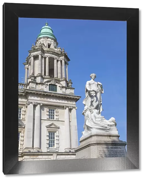 Titanic Memorial and City Hall, Belfast, Ulster, Northern Ireland, United Kingdom, Europe