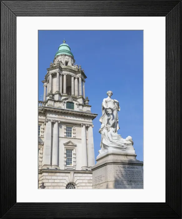 Framed Print : Titanic Memorial and City Hall, Belfast, Ulster, Northern Ireland, United Kingdom, Europe Framed Print : Titanic Memorial and City Hall, Belfast, Ulster, Northern Ireland, United Kingdom, Europe