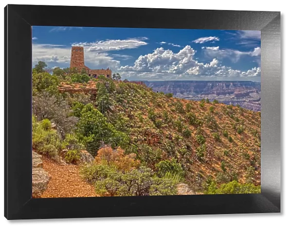 View of the Grand Canyon east of the historic Watch Tower, managed by the National