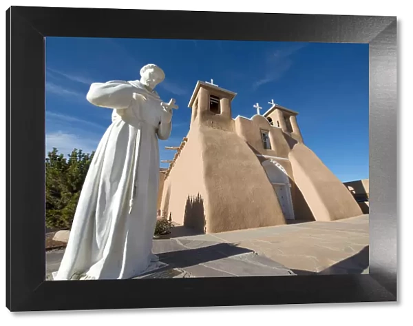 The historic adobe San Francisco de Asis church in Taos, New Mexico, United States