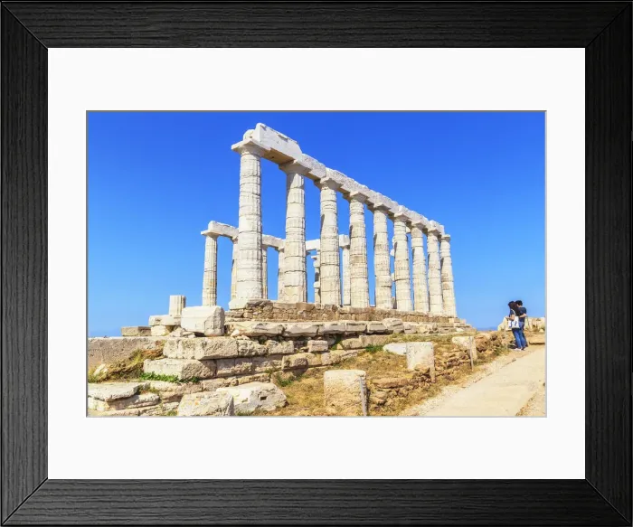 Framed Print : Temple of Poseidon, Cape Sounion, Attica, Greece, Europe Framed Print : Temple of Poseidon, Cape Sounion, Attica, Greece, Europe