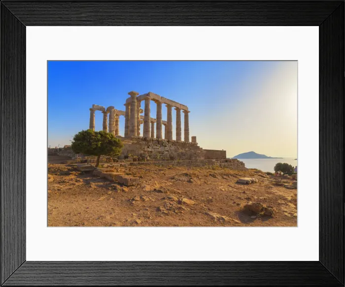 Framed Print : Temple of Poseidon, Cape Sounion, Attica, Greece, Europe Framed Print : Temple of Poseidon, Cape Sounion, Attica, Greece, Europe