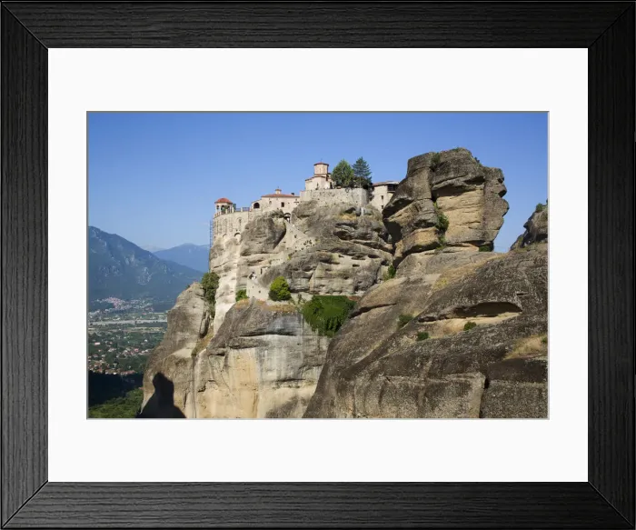 Framed Print : Holy Monastery of Varlaam, Meteora, UNESCO World Heritage Site, Thessaly, Greece, Europe