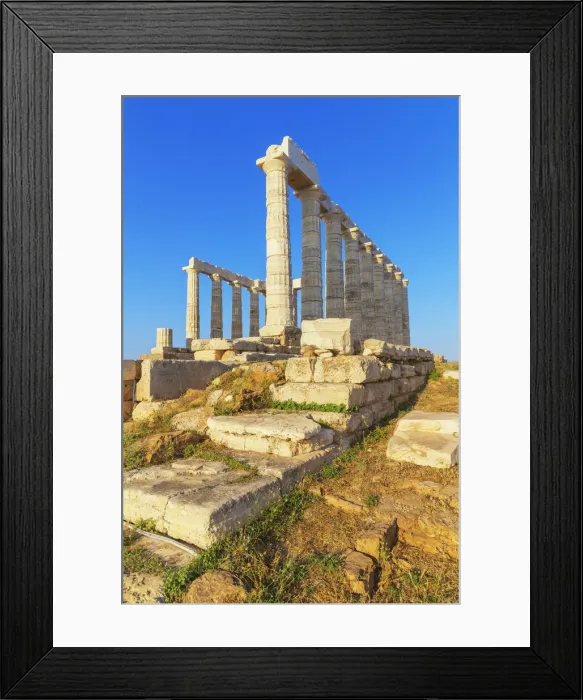 Framed Print : Temple of Poseidon, Cape Sounion, Attica, Greece, Europe Framed Print : Temple of Poseidon, Cape Sounion, Attica, Greece, Europe