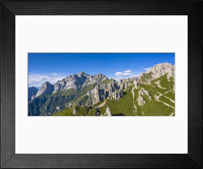 Framed Print : Aerial panoramic of Rifugio Rosalba, Grignetta, Torre Cinquantenario and Torre Cecilia Framed Print : Aerial panoramic of Rifugio Rosalba, Grignetta, Torre Cinquantenario and Torre Cecilia
