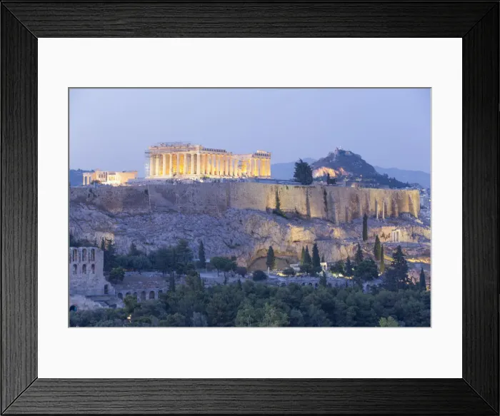 Framed Print : Evening, Parthenon, Acropolis, UNESCO World Heritage Site, Athens, Greece, Europe