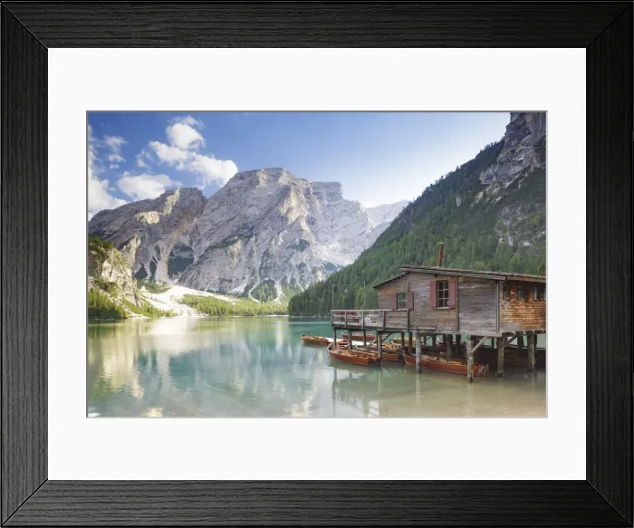 Framed Print : Lago di Braies in the Dolomites, Sud Tyrol, Italy, Europe Framed Print : Lago di Braies in the Dolomites, Sud Tyrol, Italy, Europe