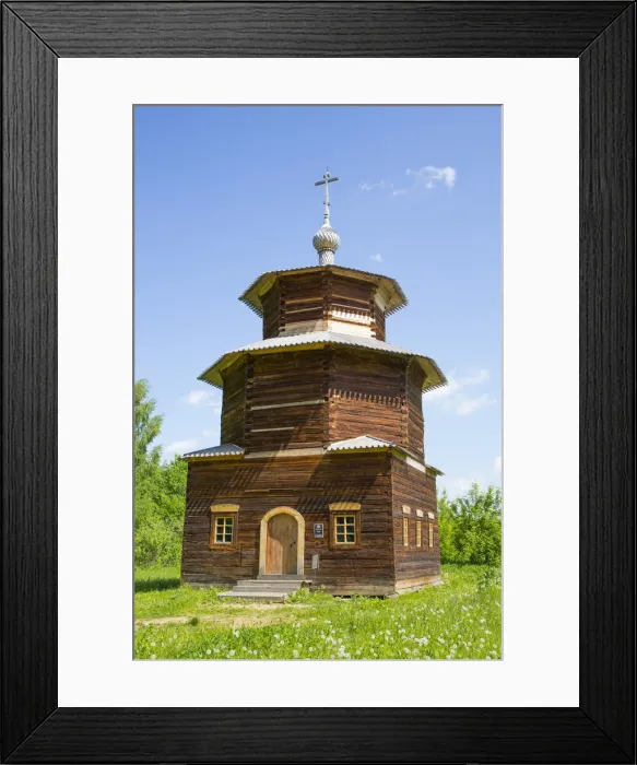 Framed Print : Chapel built in the 18th century, Museum of Wooden Architecture, Kostroma, Kostroma Framed Print : Chapel built in the 18th century, Museum of Wooden Architecture, Kostroma, Kostroma
