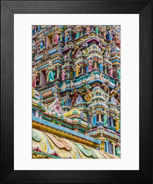 Framed Print : Colourful roof detail on the Sri Mahamariamman Temple in Kuala Lumpur, Malaysia, Southeast Framed Print : Colourful roof detail on the Sri Mahamariamman Temple in Kuala Lumpur, Malaysia, Southeast