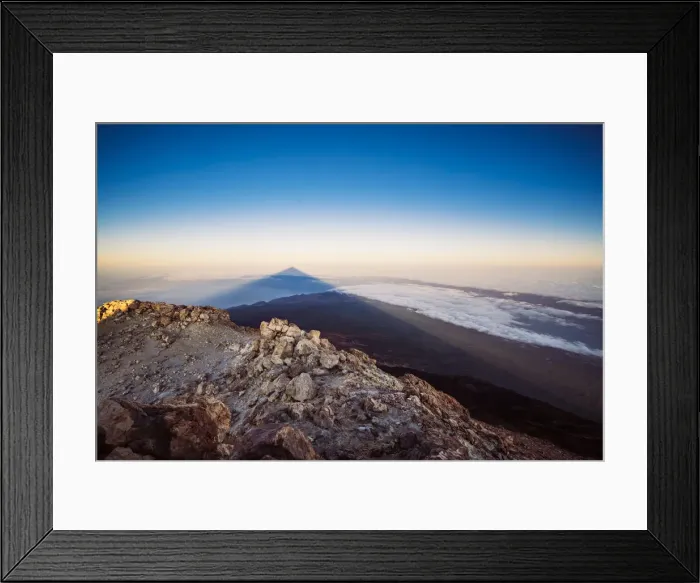 Framed Print : View of El Teide Volcano shadow from the summit at sunrise, El Teide National Park Framed Print : View of El Teide Volcano shadow from the summit at sunrise, El Teide National Park