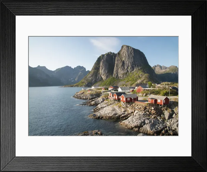 Framed Print : Hamnoy where rorbu (fishermens huts) are now used for tourist accommodation Framed Print : Hamnoy where rorbu (fishermens huts) are now used for tourist accommodation