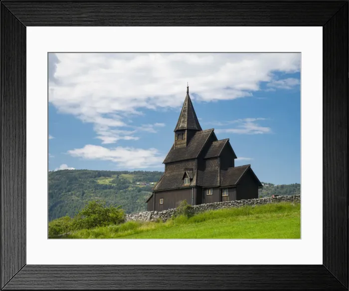 Framed Print : The Urnes Stave Church in Urnes, UNESCO World Heritage Site, on Sogne Fjord, Vestlandet Framed Print : The Urnes Stave Church in Urnes, UNESCO World Heritage Site, on Sogne Fjord, Vestlandet