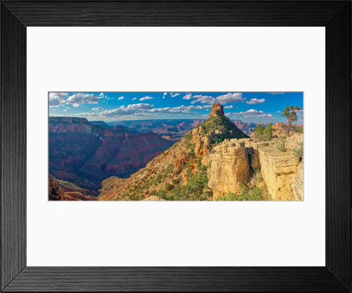 Framed Print : HDR composite of Sinking Ship rock on the South Rim of the Grand Canyon, view Framed Print : HDR composite of Sinking Ship rock on the South Rim of the Grand Canyon, view