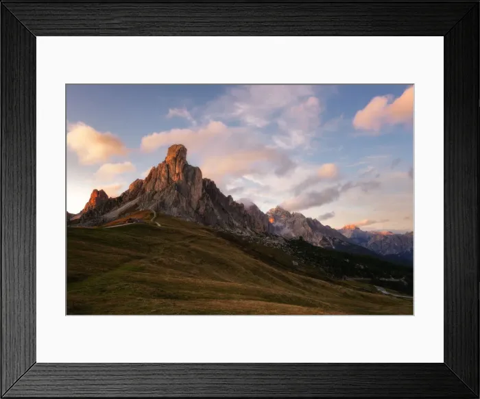 Framed Print : Passo Giau at sunset, Belluno, Dolomites, Italy, Europe Framed Print : Passo Giau at sunset, Belluno, Dolomites, Italy, Europe