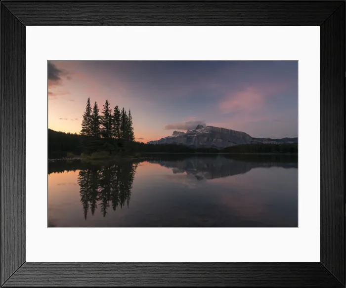 Framed Print : Sunrise at Two Jack Lake with Mount Rundle on the horizon, Banff National Park, UNESCO Framed Print : Sunrise at Two Jack Lake with Mount Rundle on the horizon, Banff National Park, UNESCO