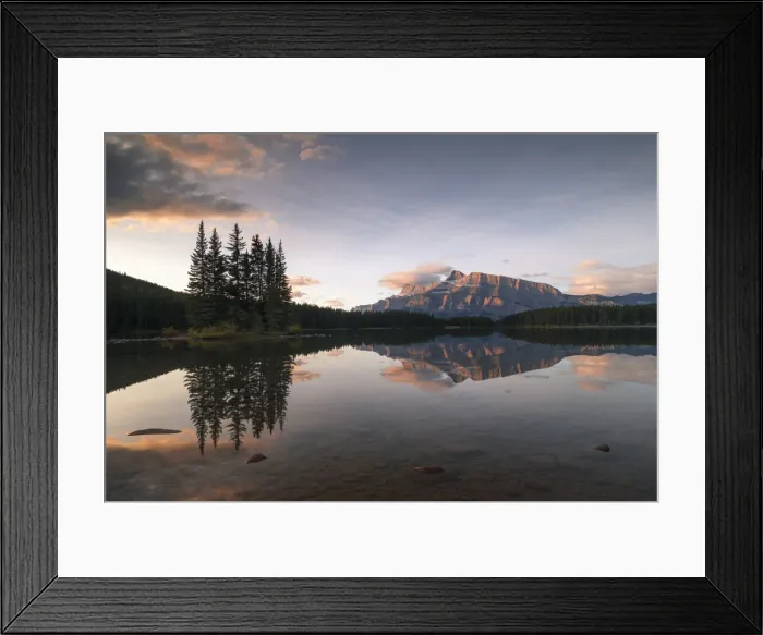 Framed Print : Sunrise at Two Jack Lake with Mount Rundle on the horizon, Banff National Park, UNESCO Framed Print : Sunrise at Two Jack Lake with Mount Rundle on the horizon, Banff National Park, UNESCO