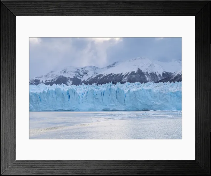 Framed Print : Southern terminus of Perito Moreno glacier under a moody sky, Los Glaciares National Park Framed Print : Southern terminus of Perito Moreno glacier under a moody sky, Los Glaciares National Park