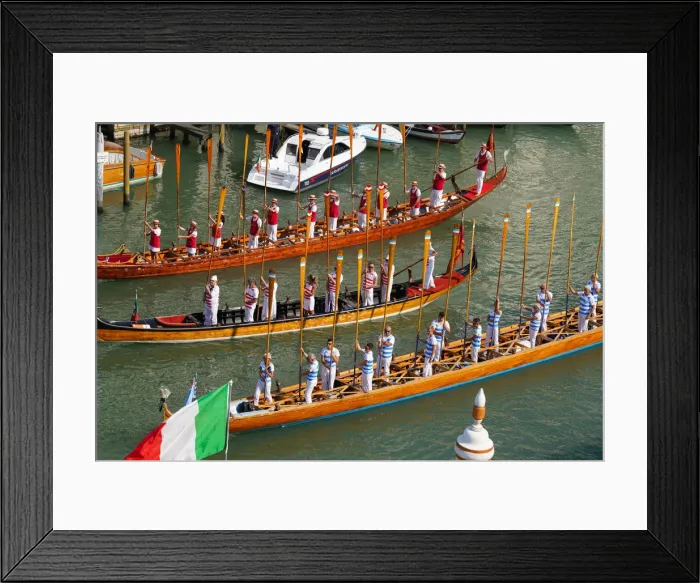 Framed Print : The boats of the historical procession for the historical Regatta on the Grand Canal Framed Print : The boats of the historical procession for the historical Regatta on the Grand Canal