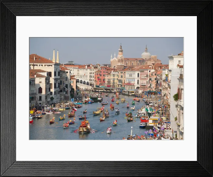 Framed Print : The boats of the historical procession for the historical Regatta on the Grand Canal Framed Print : The boats of the historical procession for the historical Regatta on the Grand Canal