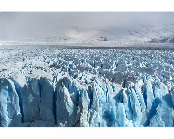 Close up on the ice of Perito Moreno glacier, Los Glaciares National Park, UNESCO