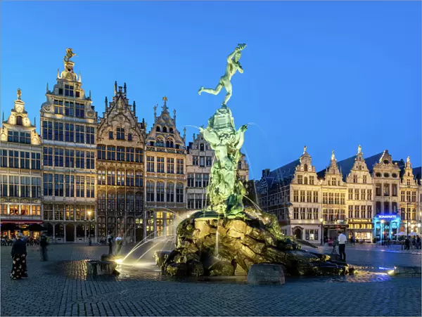 The Grote Markt in the historic centre, Antwerp, Belgium, Europe