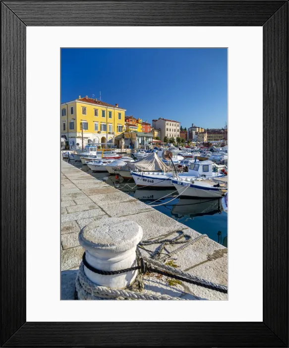 Framed Print : View of harbour and the old town, Rovinj, Istria, Croatia, Adriatic, Europe Framed Print : View of harbour and the old town, Rovinj, Istria, Croatia, Adriatic, Europe