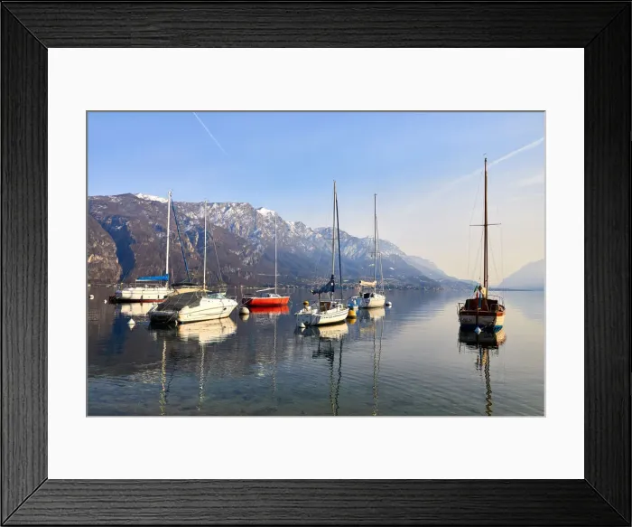 Framed Print : Sailing boats in the harbour at Borgo di Pescallo in Bellagio, Lake Como, Lombardy Framed Print : Sailing boats in the harbour at Borgo di Pescallo in Bellagio, Lake Como, Lombardy