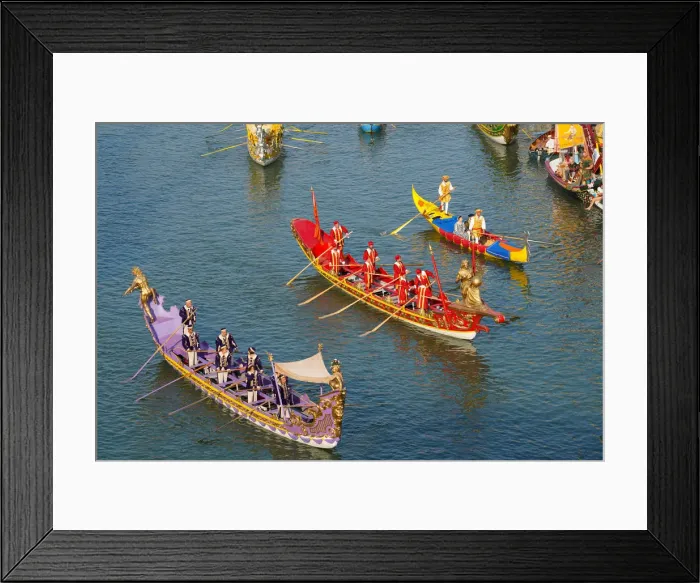 Framed Print : The boats of the historical procession for the historical Regatta on the Grand Canal Framed Print : The boats of the historical procession for the historical Regatta on the Grand Canal