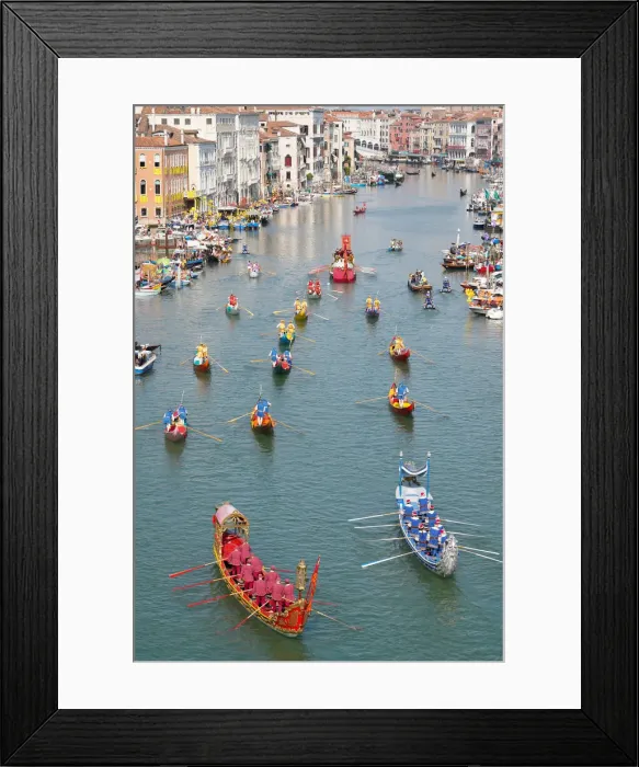 Framed Print : The boats of the historical procession for the historical Regatta on the Grand Canal Framed Print : The boats of the historical procession for the historical Regatta on the Grand Canal
