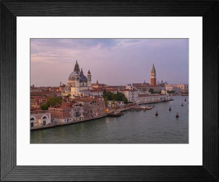 Framed Print : View of Venice skyline from cruise ship at dusk, Venice, UNESCO World Heritage Site Framed Print : View of Venice skyline from cruise ship at dusk, Venice, UNESCO World Heritage Site