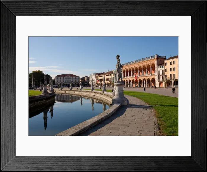 Framed Print : Prato della Valle, a 90000 square meter elliptical square in Padova, the largest square Framed Print : Prato della Valle, a 90000 square meter elliptical square in Padova, the largest square