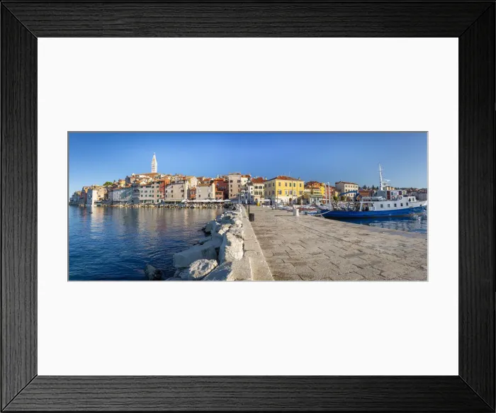 Framed Print : View of harbour and the old town with the Cathedral of St. Euphemia, Rovinj, Istria Framed Print : View of harbour and the old town with the Cathedral of St. Euphemia, Rovinj, Istria