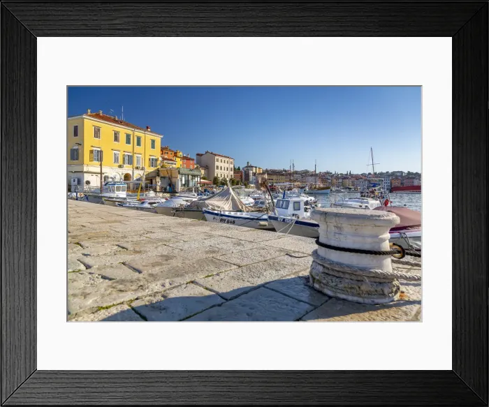 Framed Print : View of harbour and the old town, Rovinj, Istria, Croatia, Adriatic, Europe Framed Print : View of harbour and the old town, Rovinj, Istria, Croatia, Adriatic, Europe