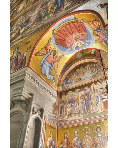 Interior Frescoes, Putna Monastery, 1466, Putna, Suceava County, Romania, Europe