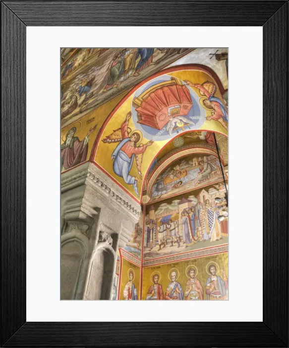 Framed Print : Interior Frescoes, Putna Monastery, 1466, Putna, Suceava County, Romania, Europe Framed Print : Interior Frescoes, Putna Monastery, 1466, Putna, Suceava County, Romania, Europe