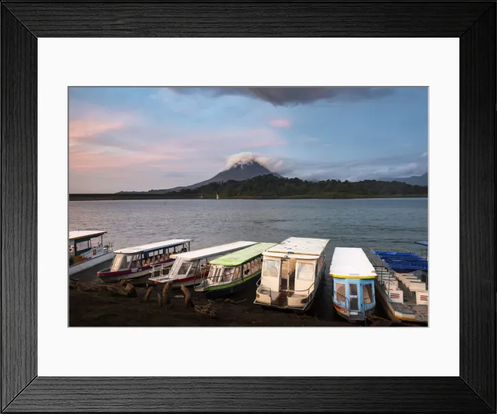 Framed Print : Arenal Volcano and Arenal Lake at sunset, near La Fortuna, Alajuela Province, Costa Rica Framed Print : Arenal Volcano and Arenal Lake at sunset, near La Fortuna, Alajuela Province, Costa Rica