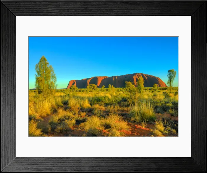 Framed Print : Beautiful landscape of huge Ayers Rock (Uluru) monolith from Talinguru Nyakunytjaku Framed Print : Beautiful landscape of huge Ayers Rock (Uluru) monolith from Talinguru Nyakunytjaku