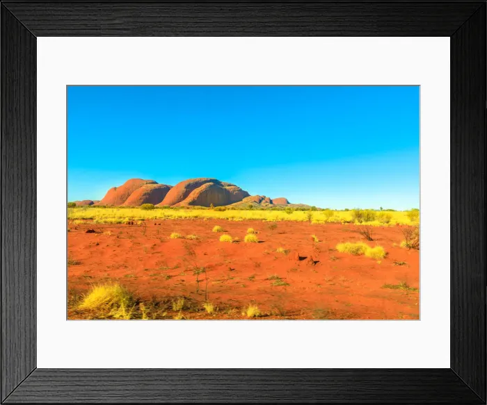 Framed Print : The domed rock formations of Kata Tjuta (Mount Olgas) in Uluru-Kata Tjuta National Park