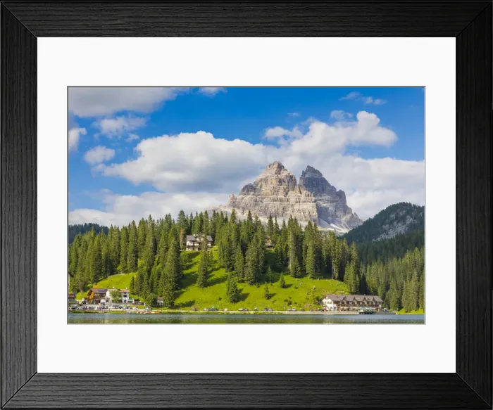 Framed Print : Tre Cime di Lavaredo, UNESCO World Heritage Site, Lake Misurina, Province of Belluno Framed Print : Tre Cime di Lavaredo, UNESCO World Heritage Site, Lake Misurina, Province of Belluno