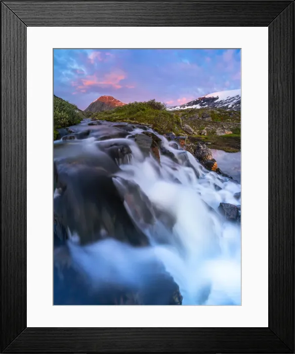 Framed Print : Waterfall flowing down from Blafjellelva plateau in Dalsnibba mountain area, Stranda Framed Print : Waterfall flowing down from Blafjellelva plateau in Dalsnibba mountain area, Stranda