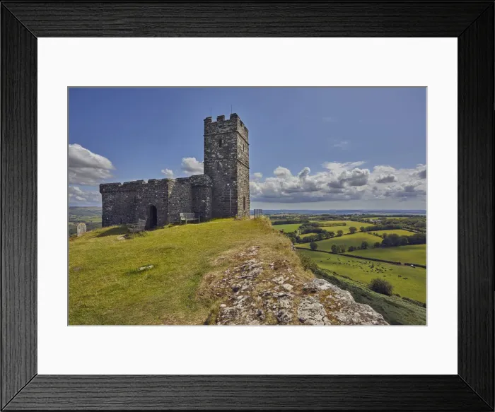 Framed Print : The 13th century St. Michaels Church, on the summit of Brent Tor, a major landmark Framed Print : The 13th century St. Michaels Church, on the summit of Brent Tor, a major landmark